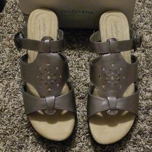 Size 10 Sandals - Comfort Plus Pewter - Brand New